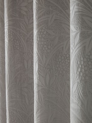 Laura Ashley Grey Barley Embossed Eyelet Curtains - Image 4 of 4