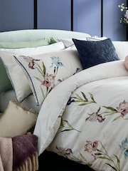 Laura Ashley Set of 2 Purple 100% Cotton Hawling Irises Pillowcases - Image 1 of 7