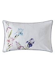 Laura Ashley Set of 2 Purple 100% Cotton Hawling Irises Pillowcases - Image 5 of 7