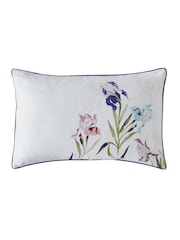 Laura Ashley Set of 2 Purple 100% Cotton Hawling Irises Pillowcases - Image 6 of 7