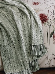 Laura Ashley Sage Green Liberton Throw - Image 3 of 6