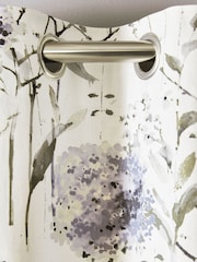 Laura Ashley Blue Pallington Bloom Blackout Eyelet Curtains - Image 3 of 4