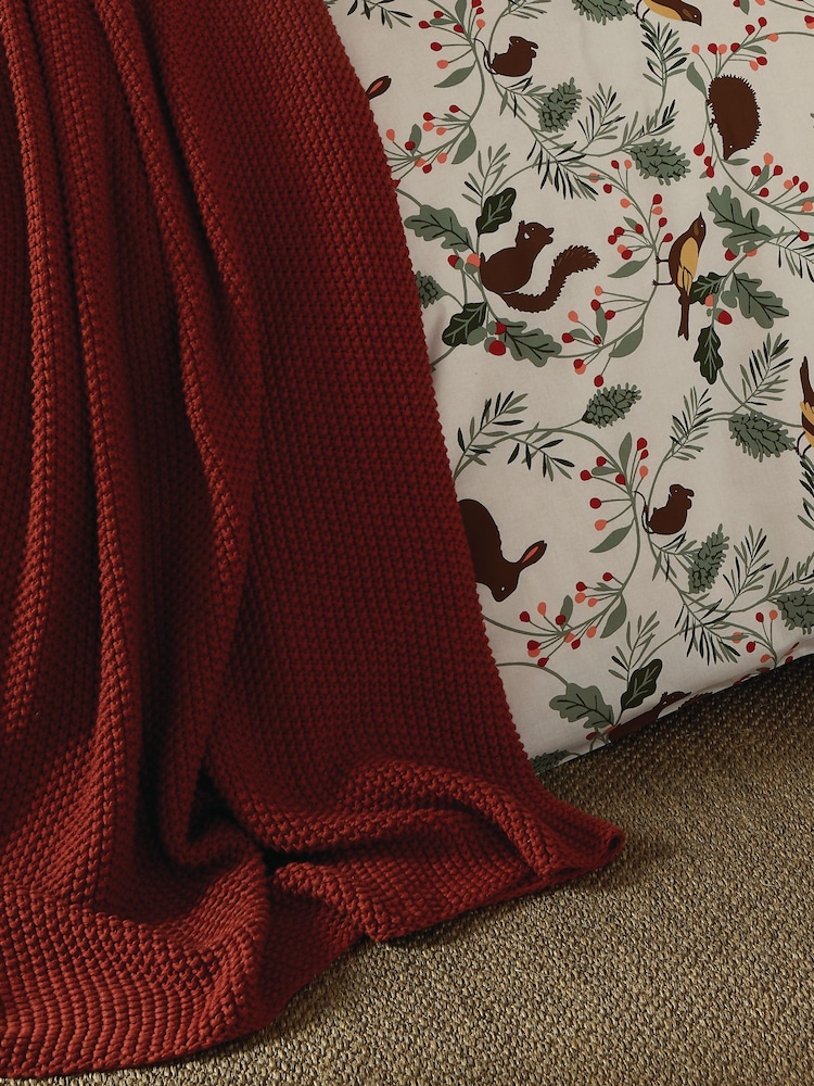 Laura Ashley Terracotta Parker 100% Cotton Throw - Image 3 of 6