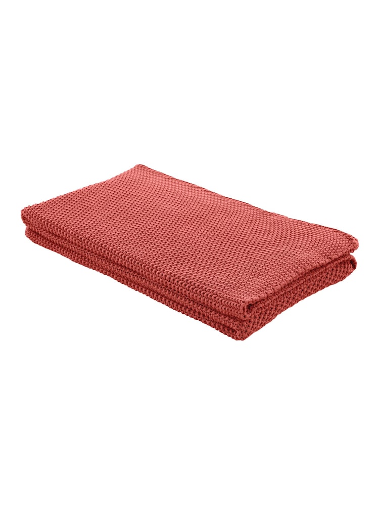 Laura Ashley Terracotta Parker 100% Cotton Throw - Image 4 of 6