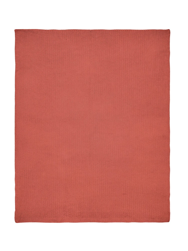 Laura Ashley Terracotta Parker 100% Cotton Throw - Image 5 of 6
