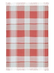 Laura Ashley Terracotta Dylan 100% Cotton Throw - Image 2 of 4