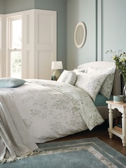 Laura Ashley Set of 2 Natural Sage Lockwood 100% Cotton Pillowcases - Image 2 of 5
