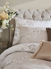 Laura Ashley Natural Rowsham Garden Duvet 100% Cotton Cover and Pillowcase Set - Image 2 of 9