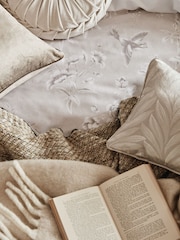 Laura Ashley Natural Rowsham Garden Duvet 100% Cotton Cover and Pillowcase Set - Image 3 of 9
