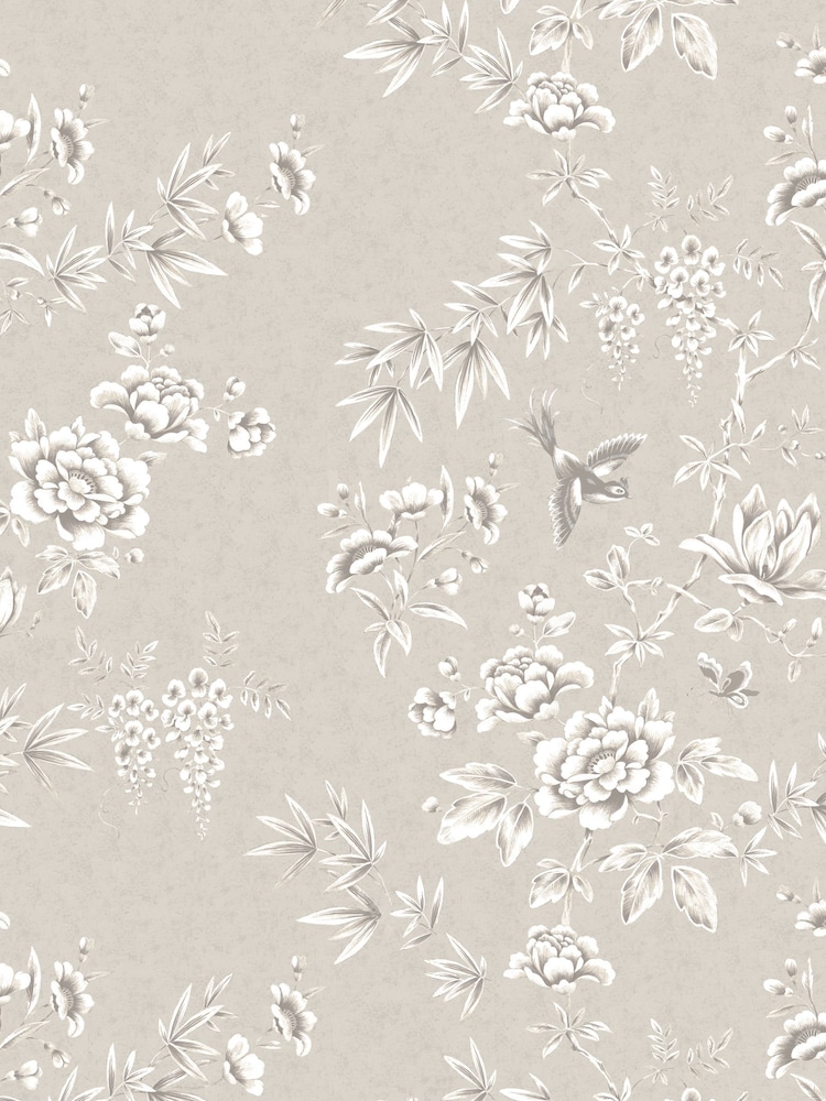 Laura Ashley Natural Rowsham Garden Duvet 100% Cotton Cover and Pillowcase Set - Image 5 of 9