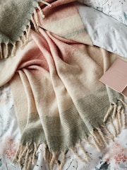 Laura Ashley Plaster Pink Ortonby Throw - Image 1 of 4