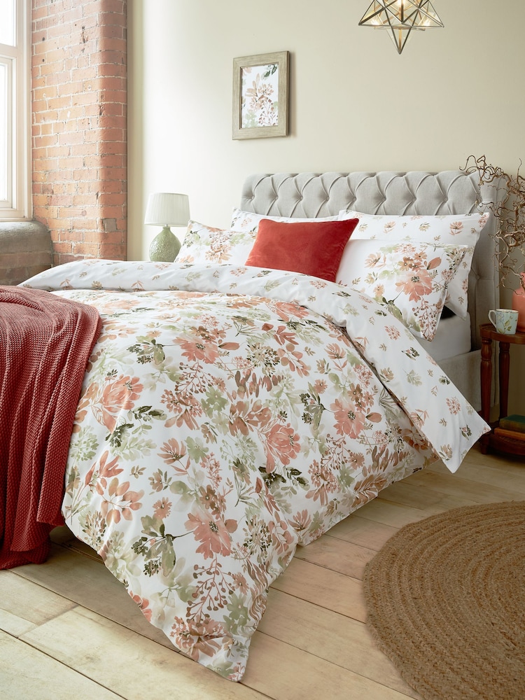 Laura Ashley Set of 2 Terracotta 100% Cotton Lewcombe Pillowcases - Image 2 of 8