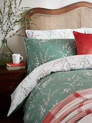 Laura Ashley Fern Green Pussy Willow 100% Cotton Duvet Cover and Pillowcase Set - Image 3 of 9