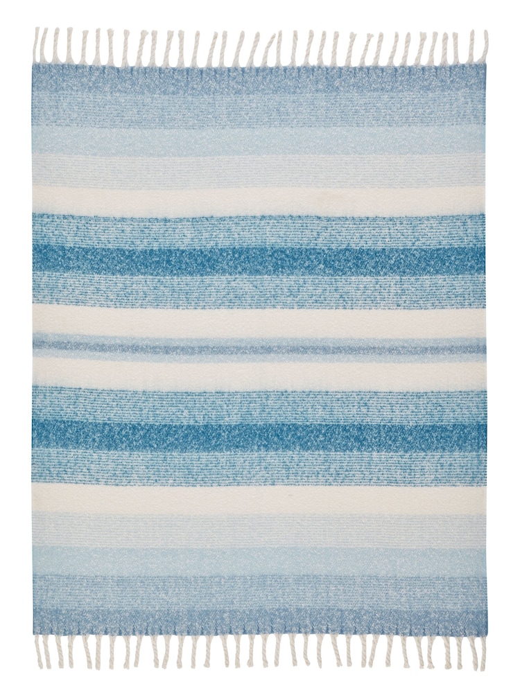 Laura Ashley Newport Blue Ortonby Throw - Image 2 of 4