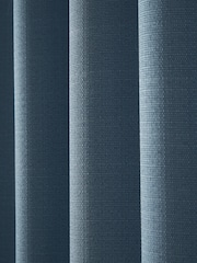 Laura Ashley Dark Seaspray Blue Stephanie Eyelet Blackout Lined  Eyelet Curtains - Image 4 of 4