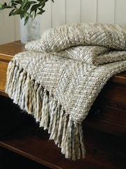 Laura Ashley Natural Liberton Throw - Image 1 of 4