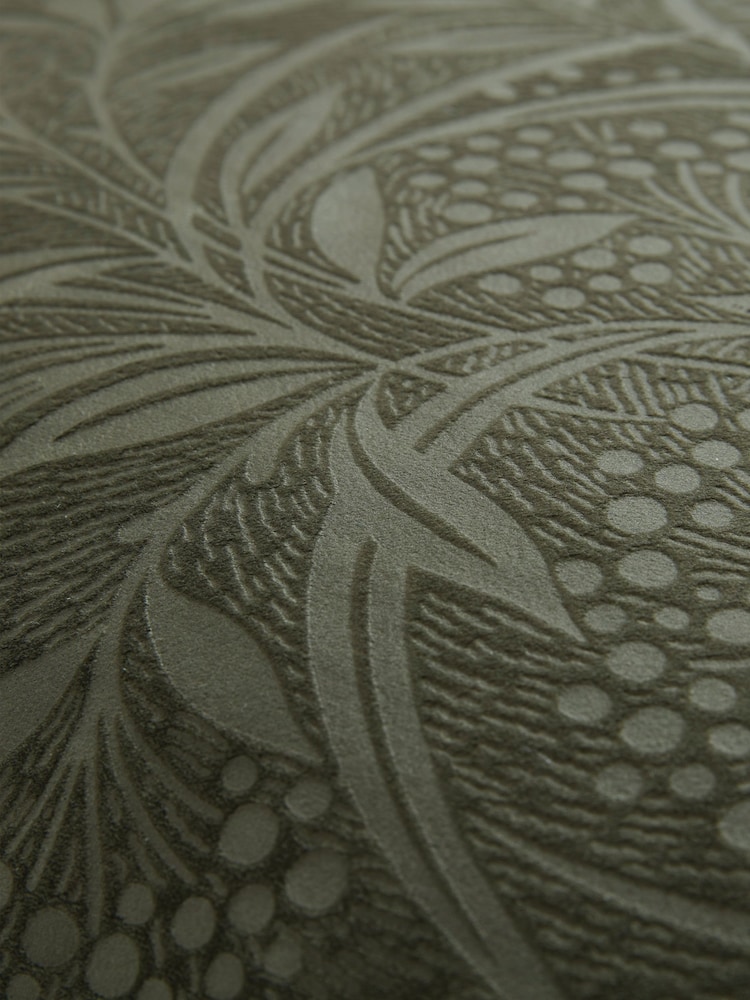 Laura Ashley Olive Green Barley Embossed Cushion - Image 4 of 4 Laura Ashley Olive Green Barley Embossed Cushion - Image 4 of 4