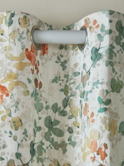 Laura Ashley Fern Green Oldcastle Leaves Eyelet Curtains - Image 3 of 4