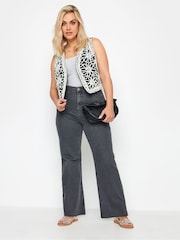 Yours Curve Black 100% Cotton Limited Embroidered Waistcoat - Image 2 of 4