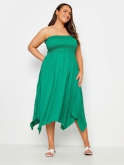 Verde - Yours Curve Shirred Midi Rochie - Image 2 of 6