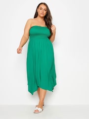 Verde - Yours Curve Shirred Midi Rochie - Image 3 of 6