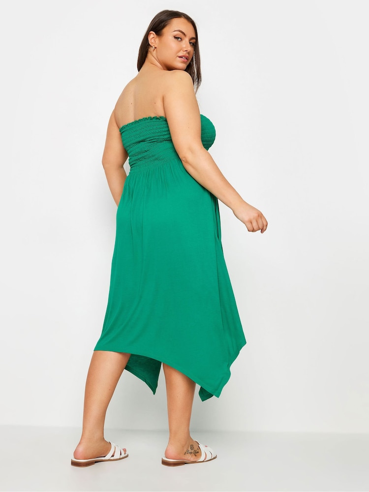 Verde - Yours Curve Shirred Midi Rochie - Image 4 of 6