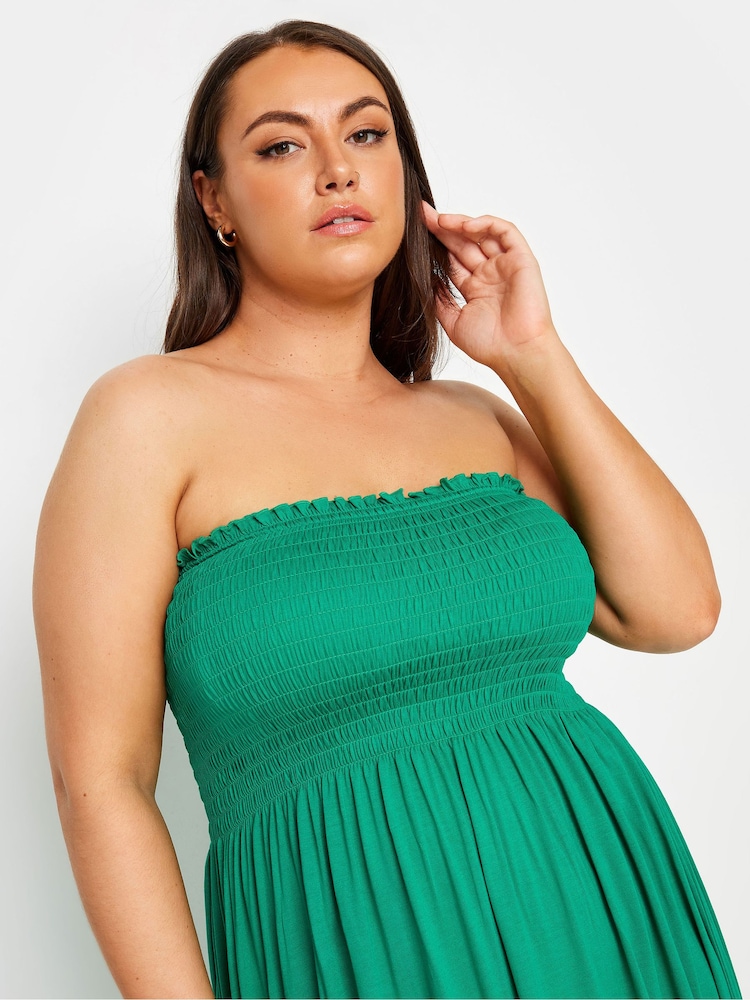 Verde - Yours Curve Shirred Midi Rochie - Image 5 of 6