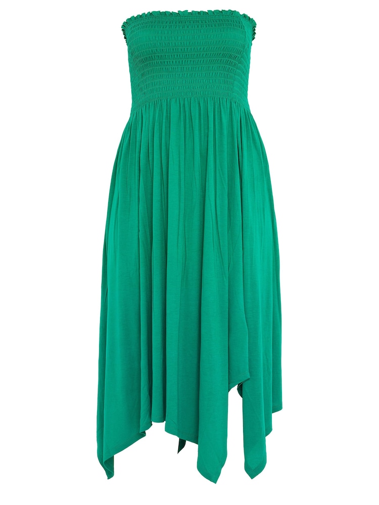 Verde - Yours Curve Shirred Midi Rochie - Image 6 of 6