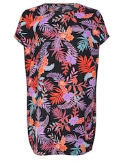 Yours Curve Black Leopard Print Shift Dress - Image 5 of 5