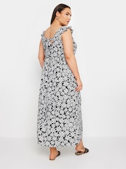 Yours Curve Black Frill Maxi Dress - Image 3 of 5
