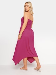 Roz - Yours Curve Shirred Midi Rochie - Image 3 of 5