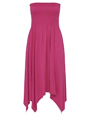 Roz - Yours Curve Shirred Midi Rochie - Image 5 of 5