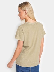 PixieGirl Petite Natural Satin Acid Wash Dreamer 100% Cotton T-Shirt - Image 4 of 6