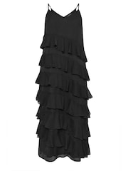 Yours Curve Black Frill Maxi Dress - Image 5 of 5