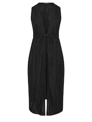 Yours Curve Black LIMITED COLLECTION  Crinke Linen Kimono - Image 6 of 6