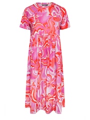 Yours Curve Pink Throw On Smock Dress - Image 5 of 5