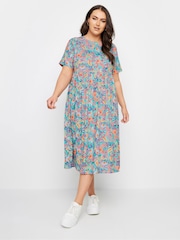 Yours Curve Blue Throw On Smock Dress - Image 2 of 5