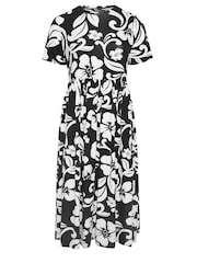 Yours Curve Black Throw On Smock Dress - Image 5 of 5