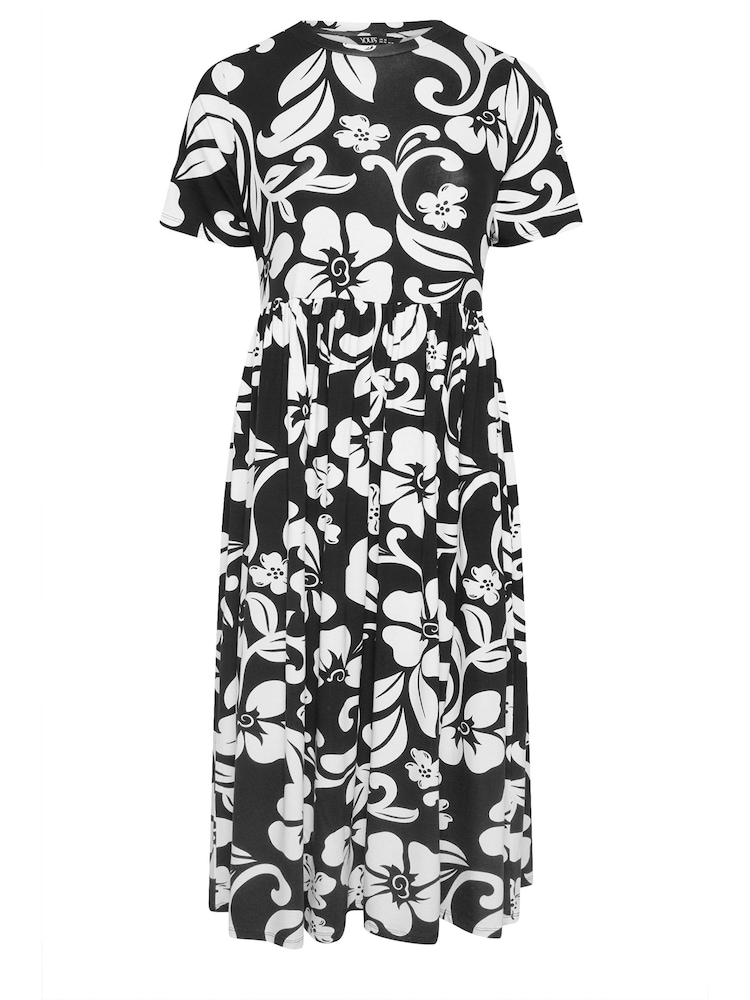 Yours Curve Black Throw On Smock Dress - Image 5 of 5