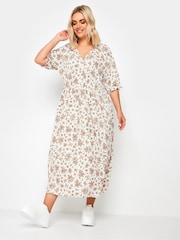 Yours Curve Pink Raglan Prarie Dress - Image 1 of 5