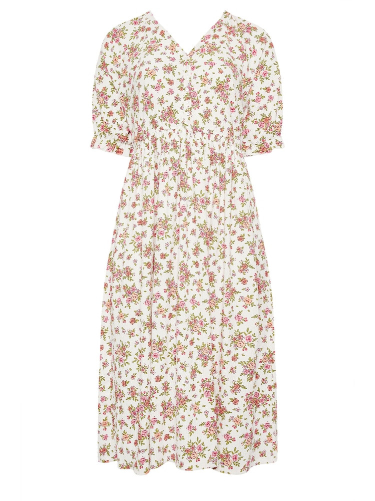 Yours Curve Pink Raglan Prarie Dress - Image 5 of 5