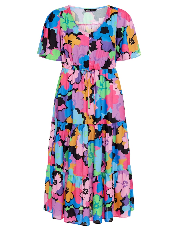 Yours Curve Purple Angel Sleeve Maxi Dress - Image 5 of 5 Yours Curve Purple Angel Sleeve Maxi Dress - Image 5 of 5