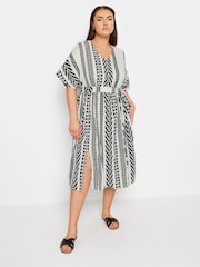 Yours Curve Black Print Embroidered Maxi Dress - Image 3 of 7