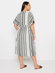 Yours Curve Black Print Embroidered Maxi Dress - Image 5 of 7