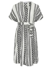 Yours Curve Black Print Embroidered Maxi Dress - Image 7 of 7