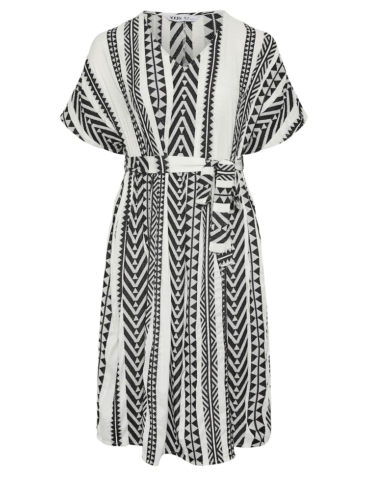 Yours Curve Black Print Embroidered Maxi Dress - Image 7 of 7