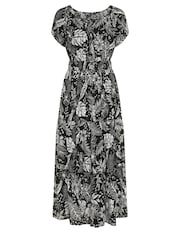 Yours Curve Black Boho Bardot Maxi Dress - Image 5 of 5