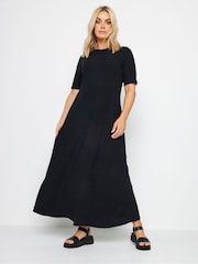 Yours Curve Black & White Stripe Ribbed Swing Maxi Dresses 2 Pack - Image 3 of 6