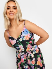 Yours Curve Black Frill Hem Dress - Image 4 of 5