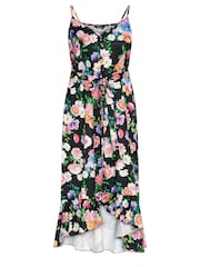 Yours Curve Black Frill Hem Dress - Image 5 of 5